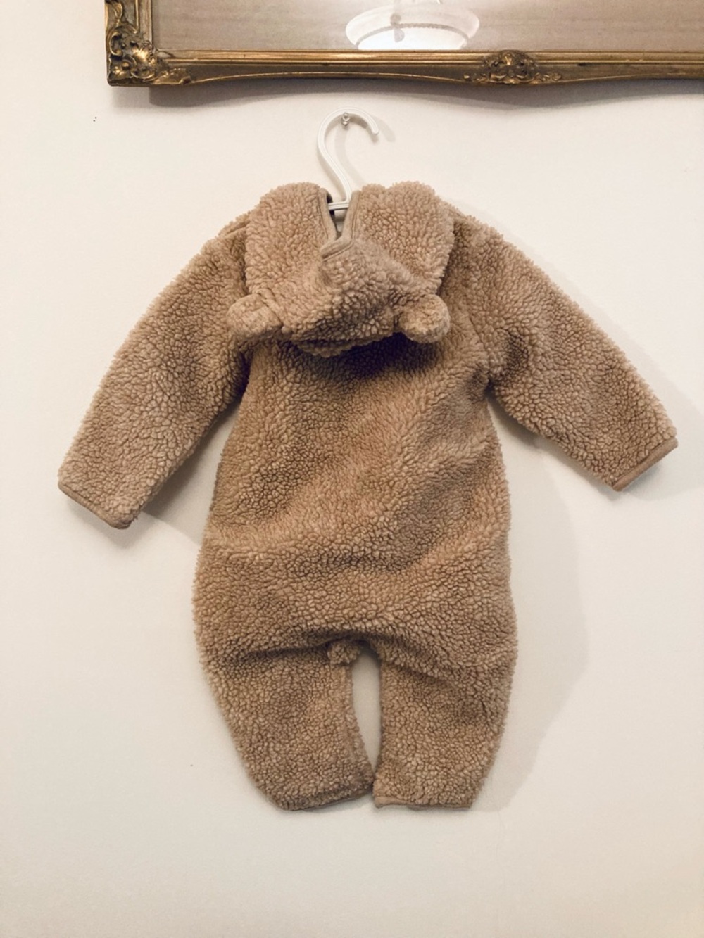 Baby GAP Bear Sherpa One-Piece Zip Up Teddy Bear Hooded 6 - 12 Months 🧸